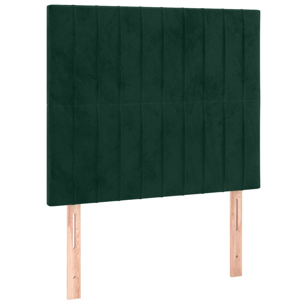 Sommier à lattes de lit avec matelas LED Vert foncé 100x200 cm - XIOS
