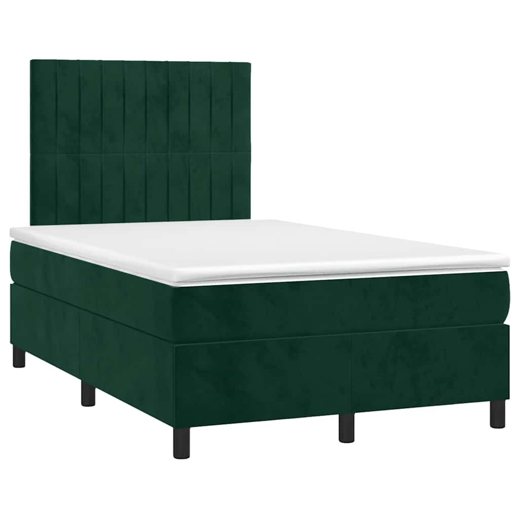 Sommier à lattes de lit avec matelas LED Vert foncé 120x200 cm - XIOS