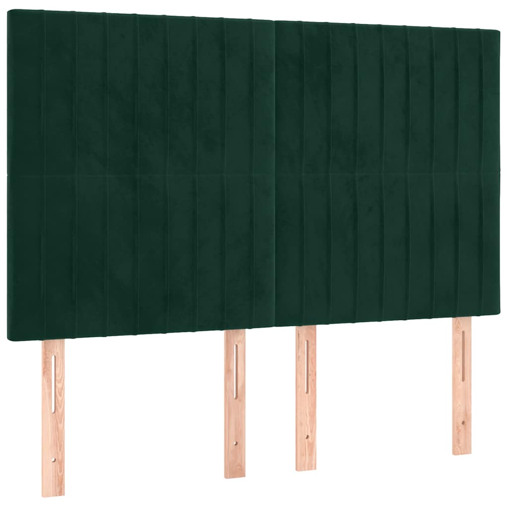 Sommier à lattes de lit avec matelas LED Vert foncé 140x190 cm - XIOS