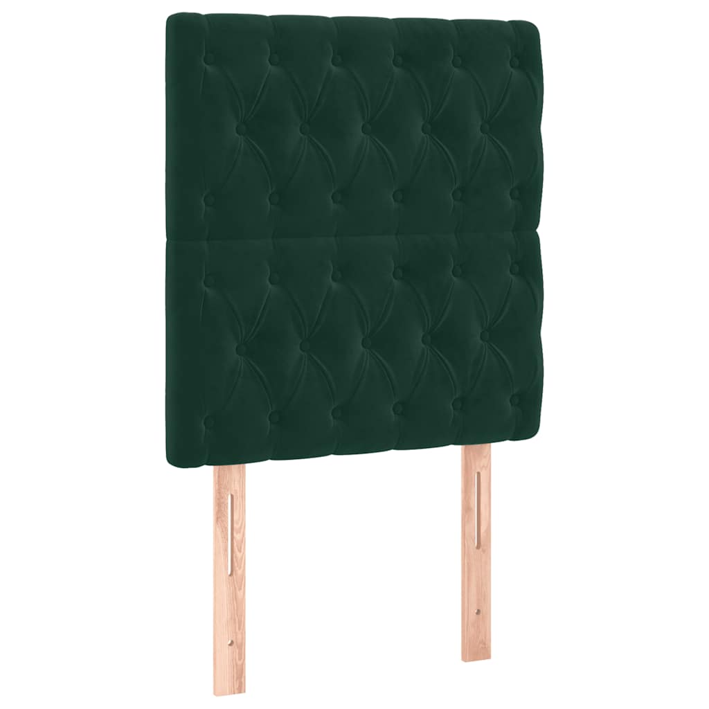 Sommier à lattes de lit et matelas et LED Vert foncé 80x200 cm - XIOS
