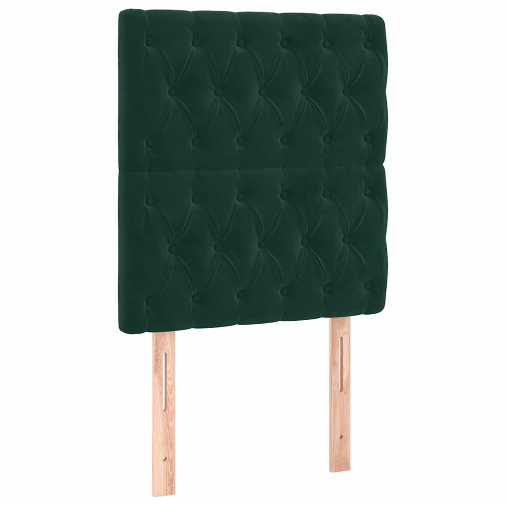 Sommier à lattes de lit et matelas et LED Vert foncé 90x190 cm - XIOS