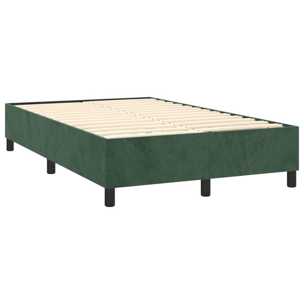 Sommier à lattes de lit matelas et LED Vert foncé 120x200 cm - XIOS