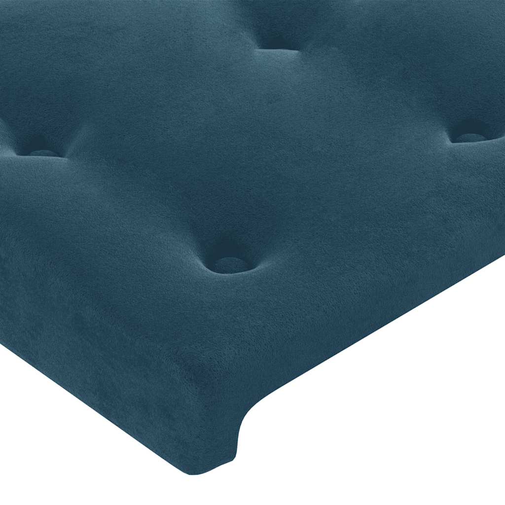 Sommier à lattes de lit et matelas et LED Bleu foncé 90x200 cm - XIOS