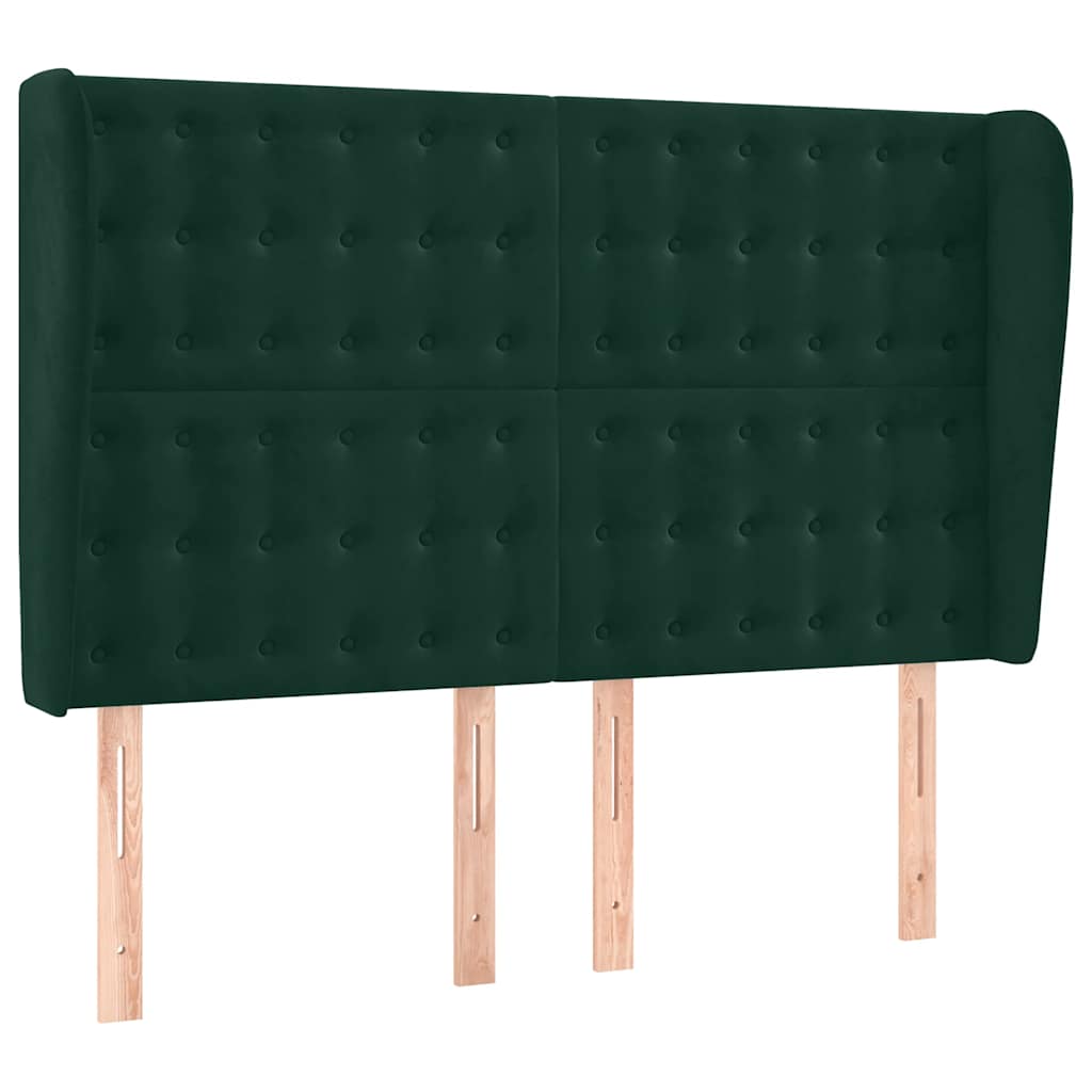 Sommier à lattes de lit matelas et LED Vert foncé 140x200 cm - XIOS