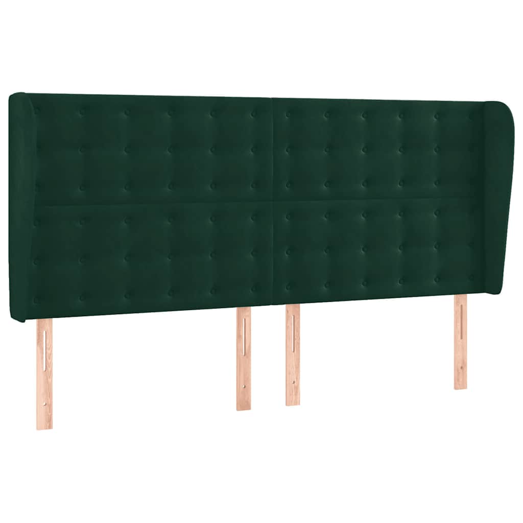 Sommier à lattes de lit matelas et LED Vert foncé 160x200 cm