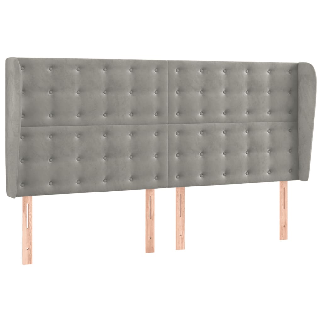 Sommier à lattes de lit matelas et LED Gris clair 180x200 cm - XIOS