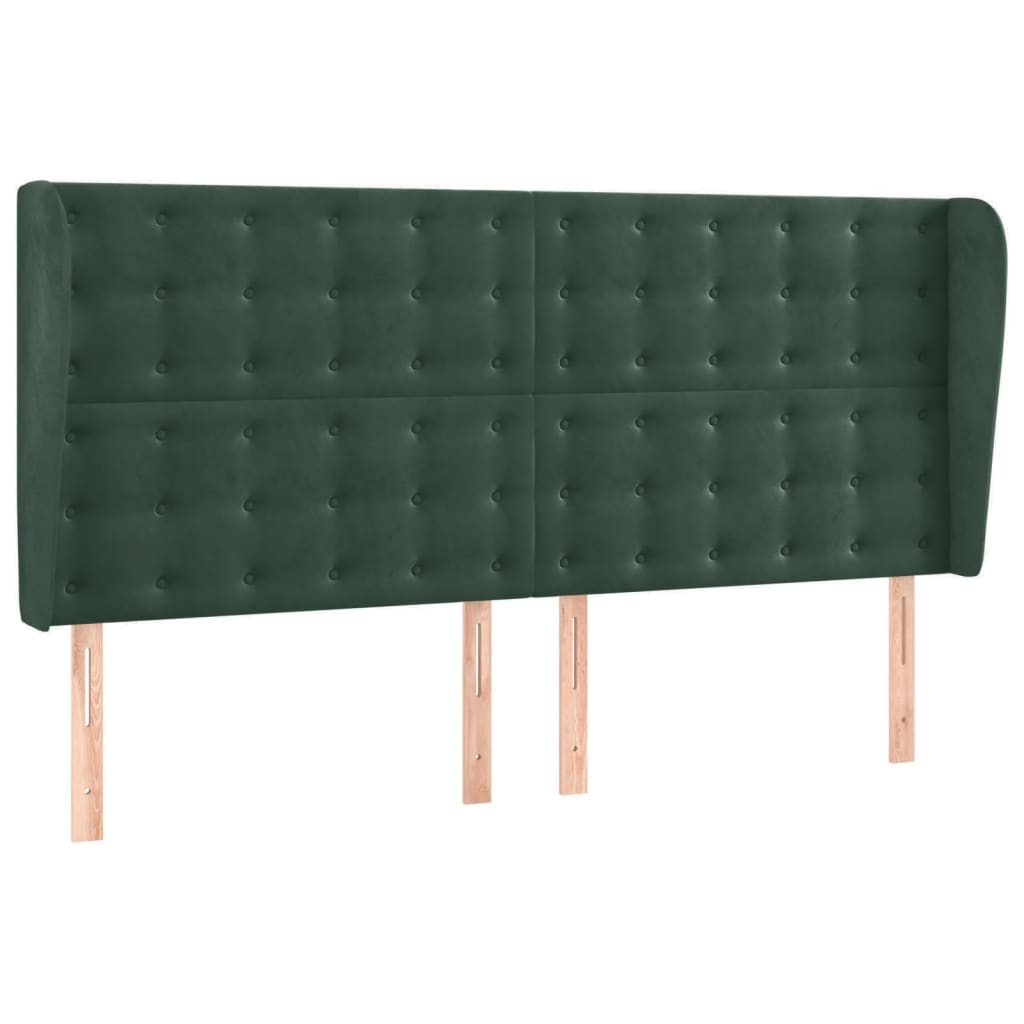 Sommier à lattes de lit matelas et LED Vert foncé 180x200 cm - XIOS