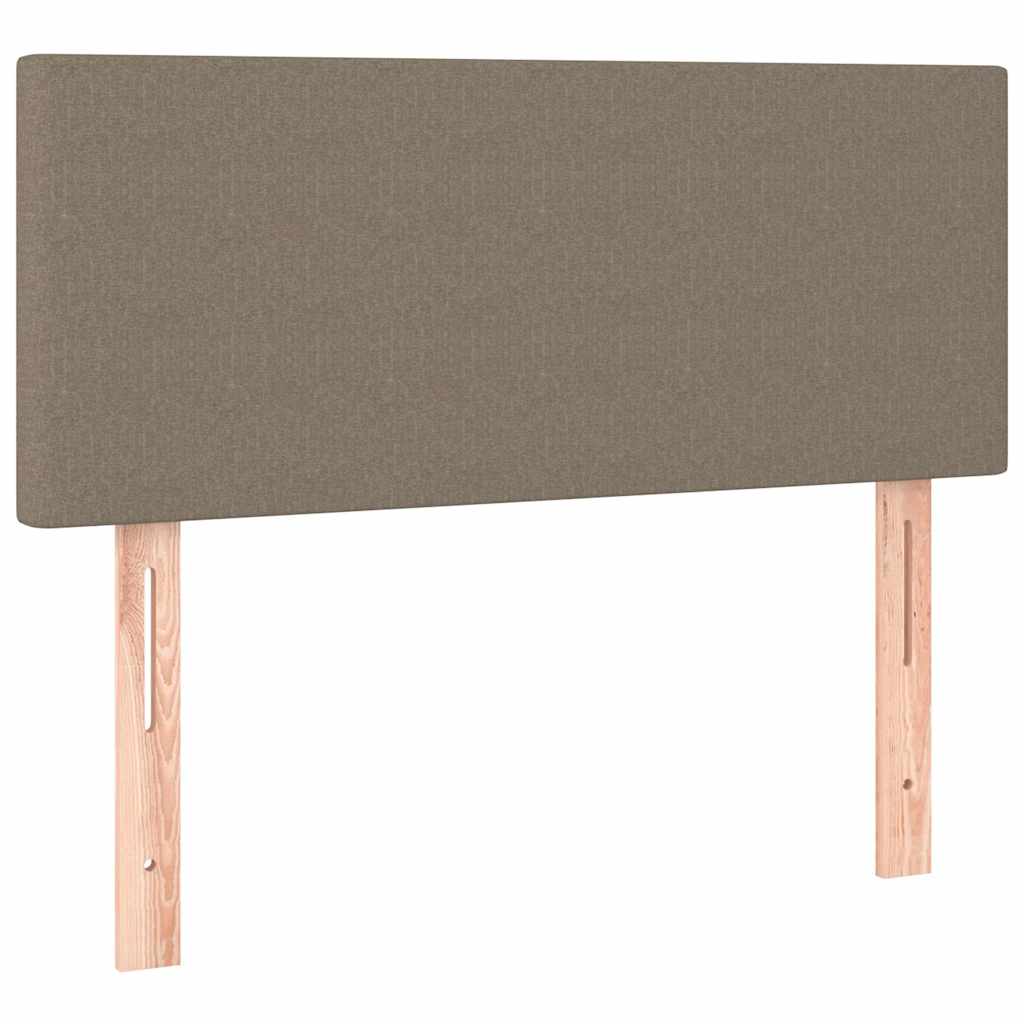 Sommier à lattes de lit avec matelas Taupe 90x200 cm Tissu