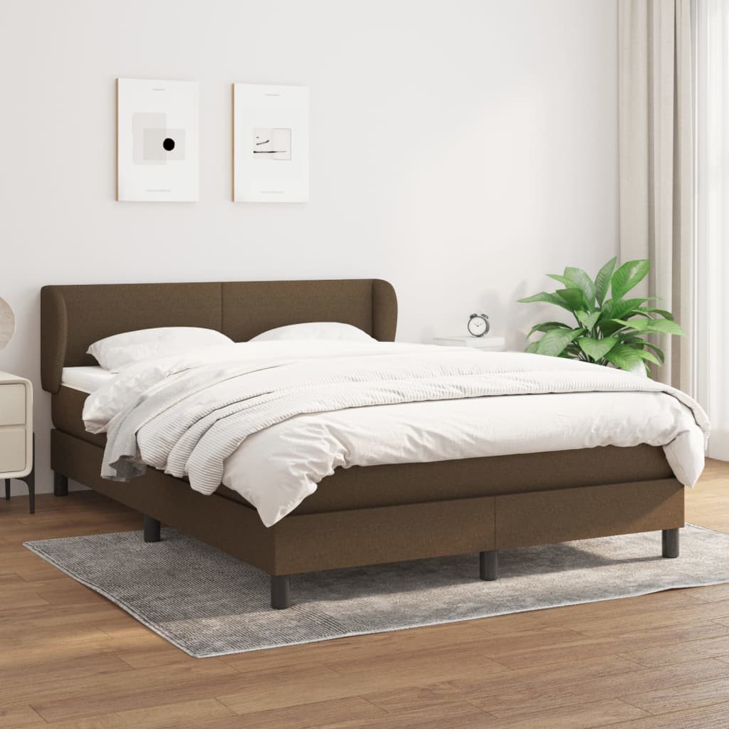 Sommier à lattes de lit avec matelas Marron foncé 140x190 cm - XIOS
