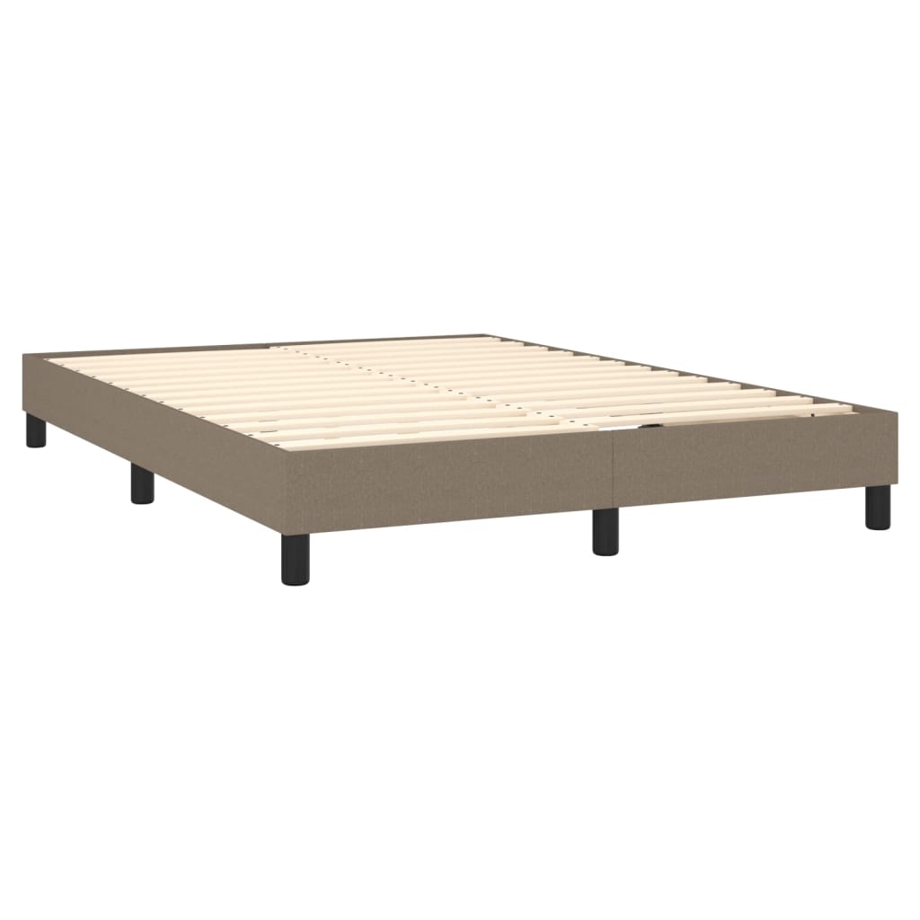 Sommier à lattes de lit avec matelas Taupe 140x200 cm Tissu - XIOS