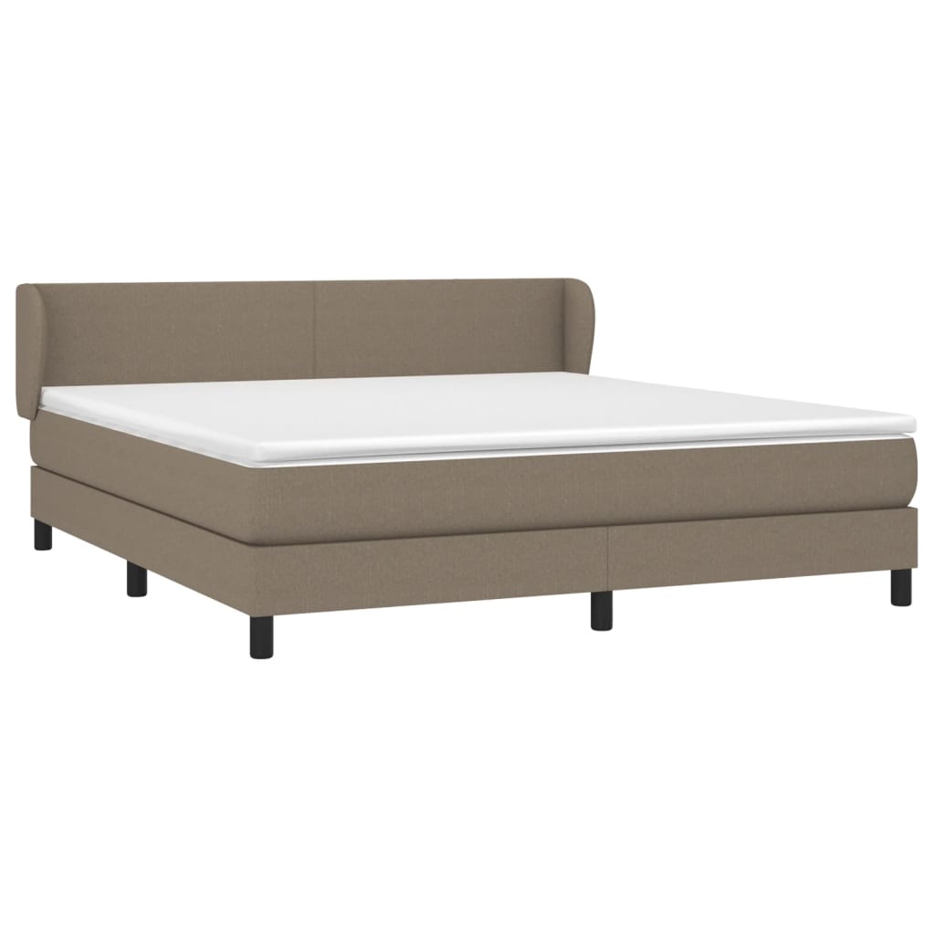 Sommier à lattes de lit avec matelas Taupe 160x200 cm Tissu - XIOS