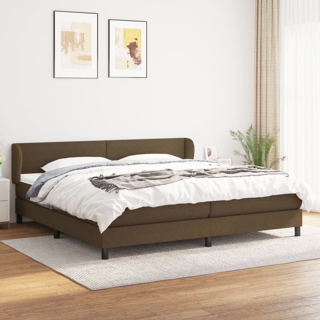 Sommier à lattes de lit avec matelas Marron foncé 200x200 cm - XIOS