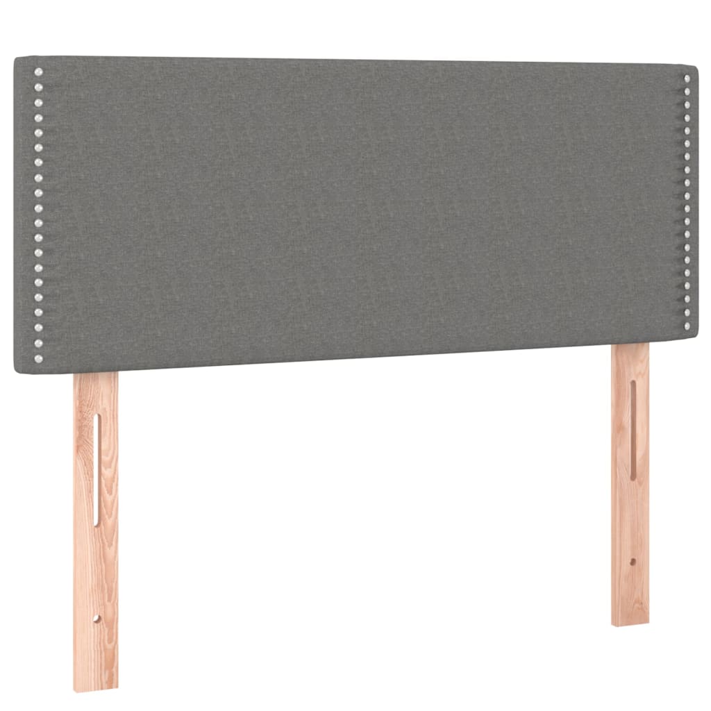 Sommier à lattes de lit avec matelas Gris foncé 90x200 cm Tissu - XIOS