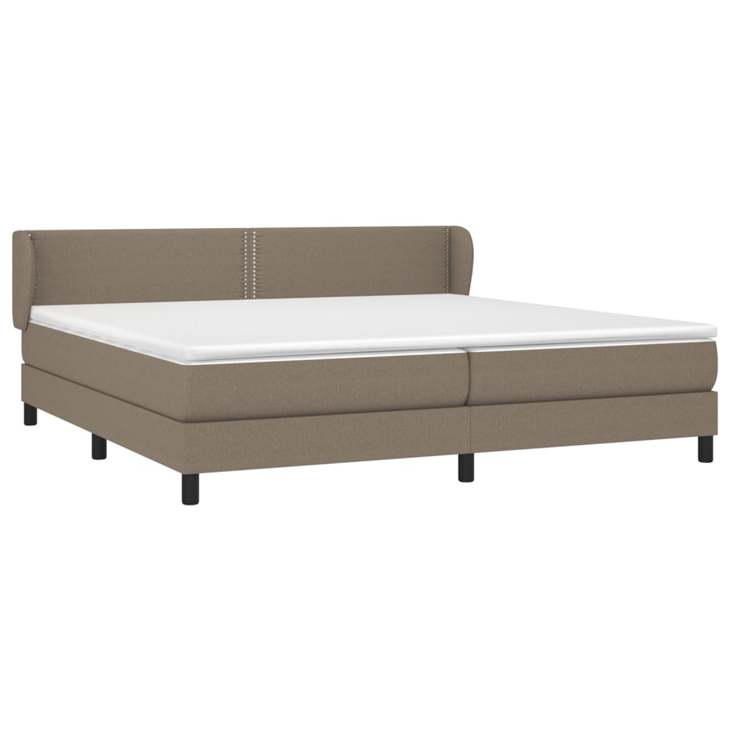 Sommier à lattes de lit avec matelas Taupe 200x200 cm Tissu - XIOS