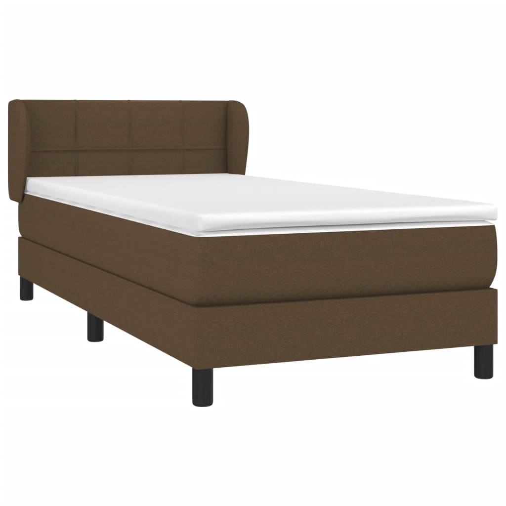 Sommier à lattes de lit avec matelas Marron foncé 100x200 cm - XIOS