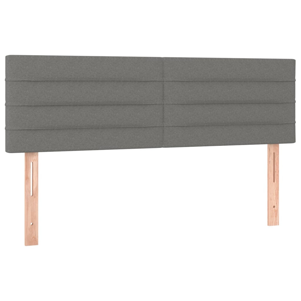 Sommier à lattes de lit avec matelas Gris foncé 140x200cm Tissu - XIOS