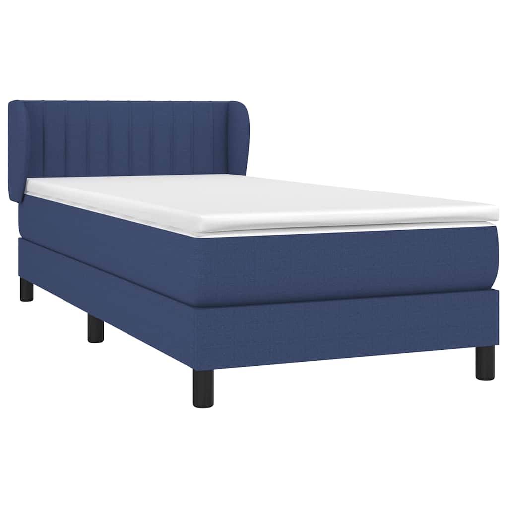Sommier à lattes de lit avec matelas Bleu 90x200 cm Tissu - XIOS