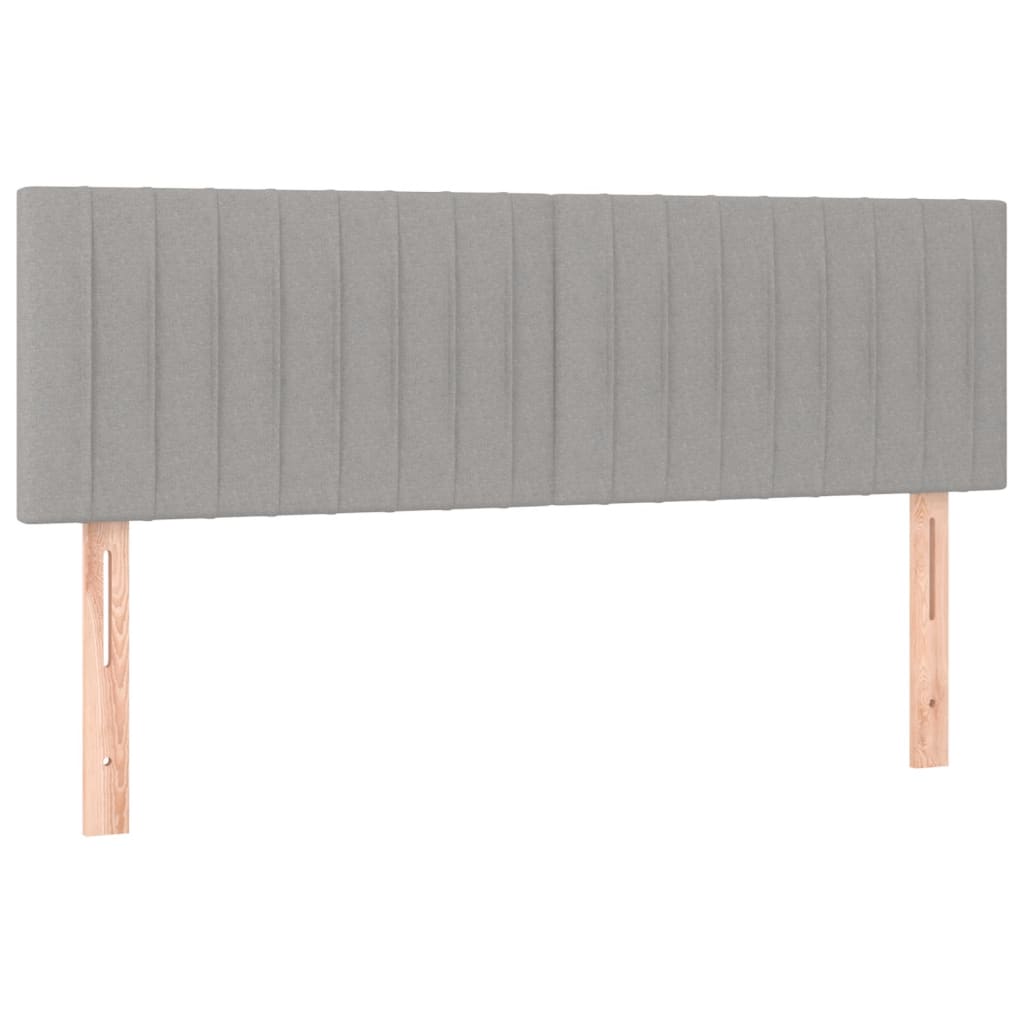 Sommier à lattes de lit avec matelas Gris clair 140x200cm Tissu - XIOS