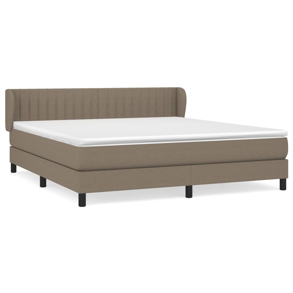Sommier à lattes de lit avec matelas Taupe 160x200 cm Tissu - XIOS