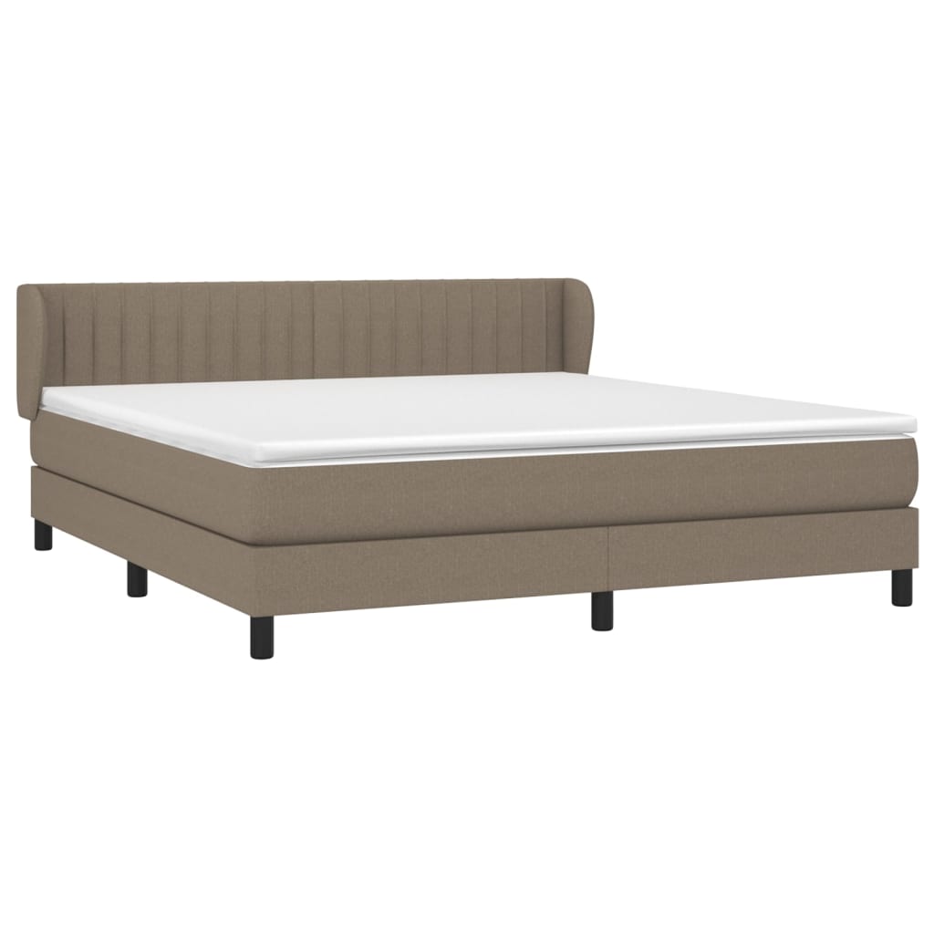 Sommier à lattes de lit avec matelas Taupe 160x200 cm Tissu - XIOS