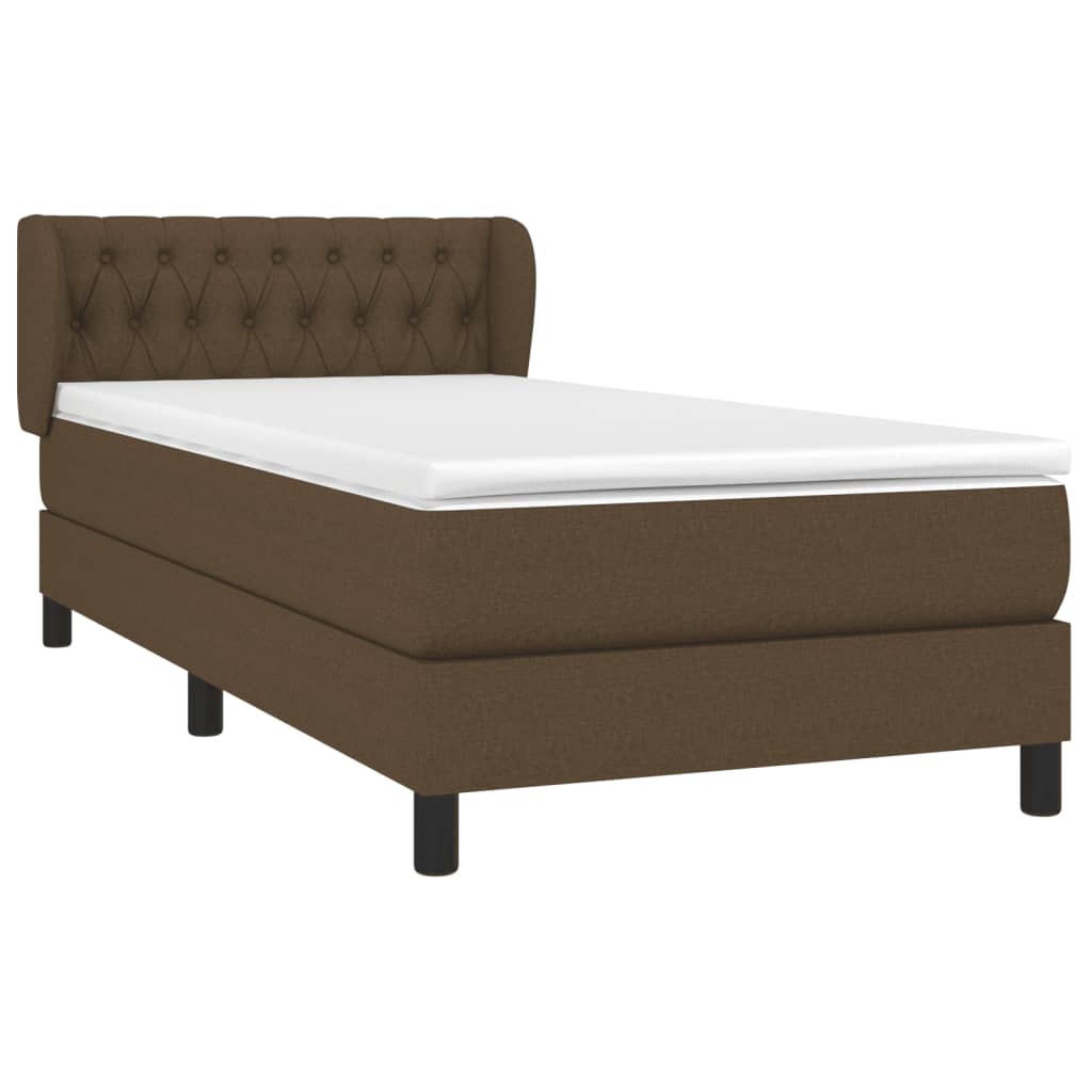 Sommier à lattes de lit avec matelas Marron foncé 100x200 cm - XIOS