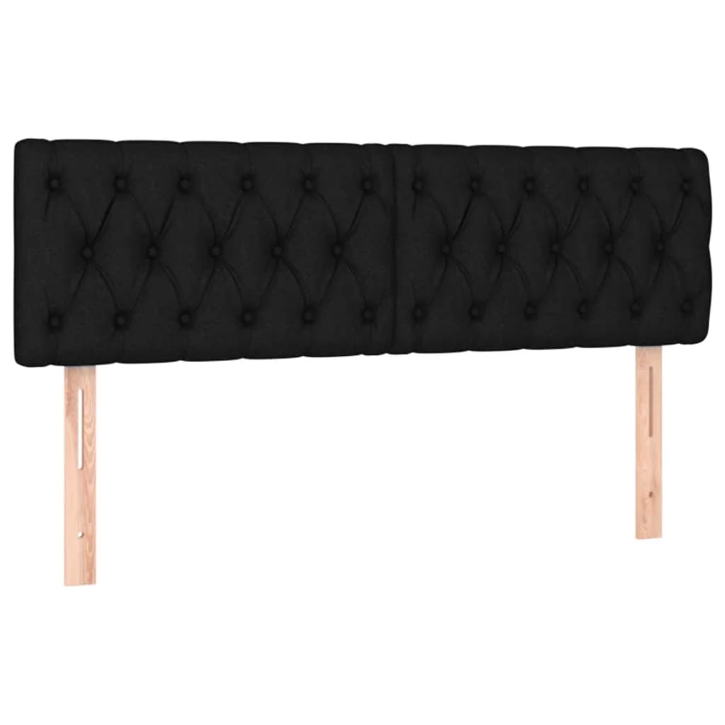 Sommier à lattes de lit avec matelas Noir 140x200 cm Tissu - XIOS