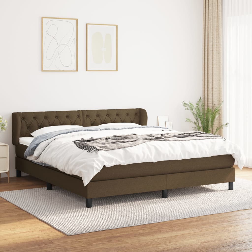 Sommier à lattes de lit avec matelas Marron foncé 160x200 cm - XIOS