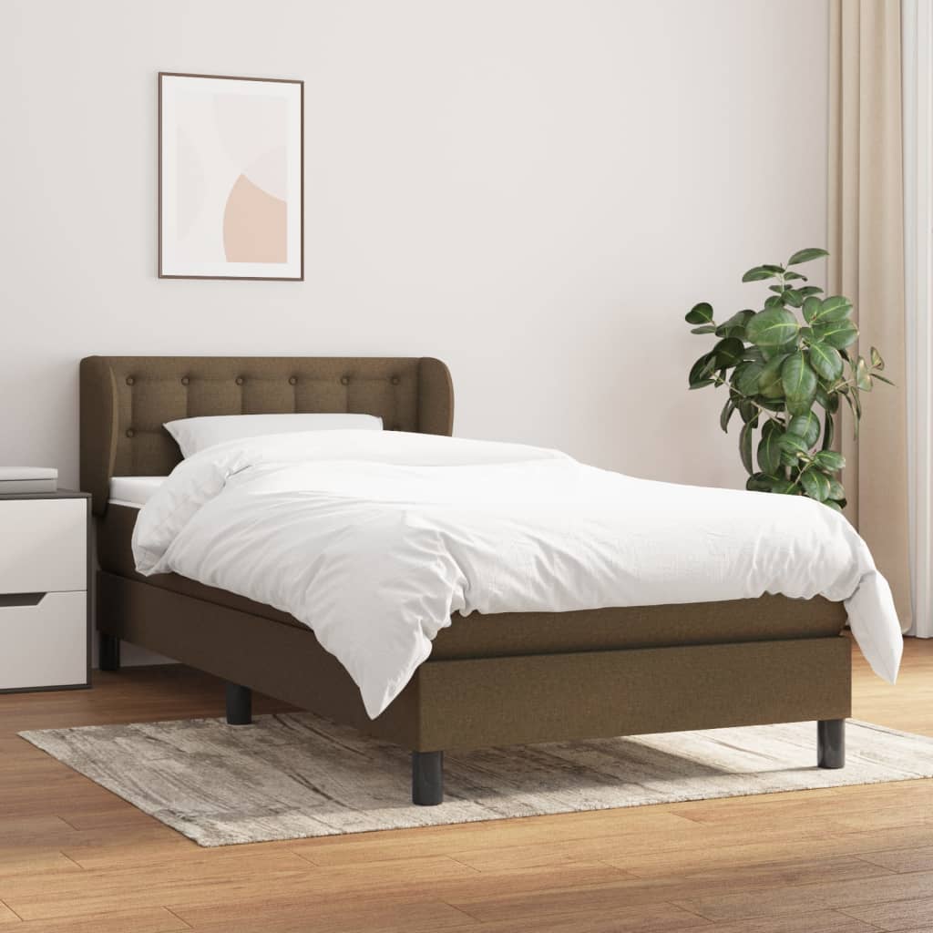 Sommier à lattes de lit avec matelas Marron foncé 100x200 cm - XIOS