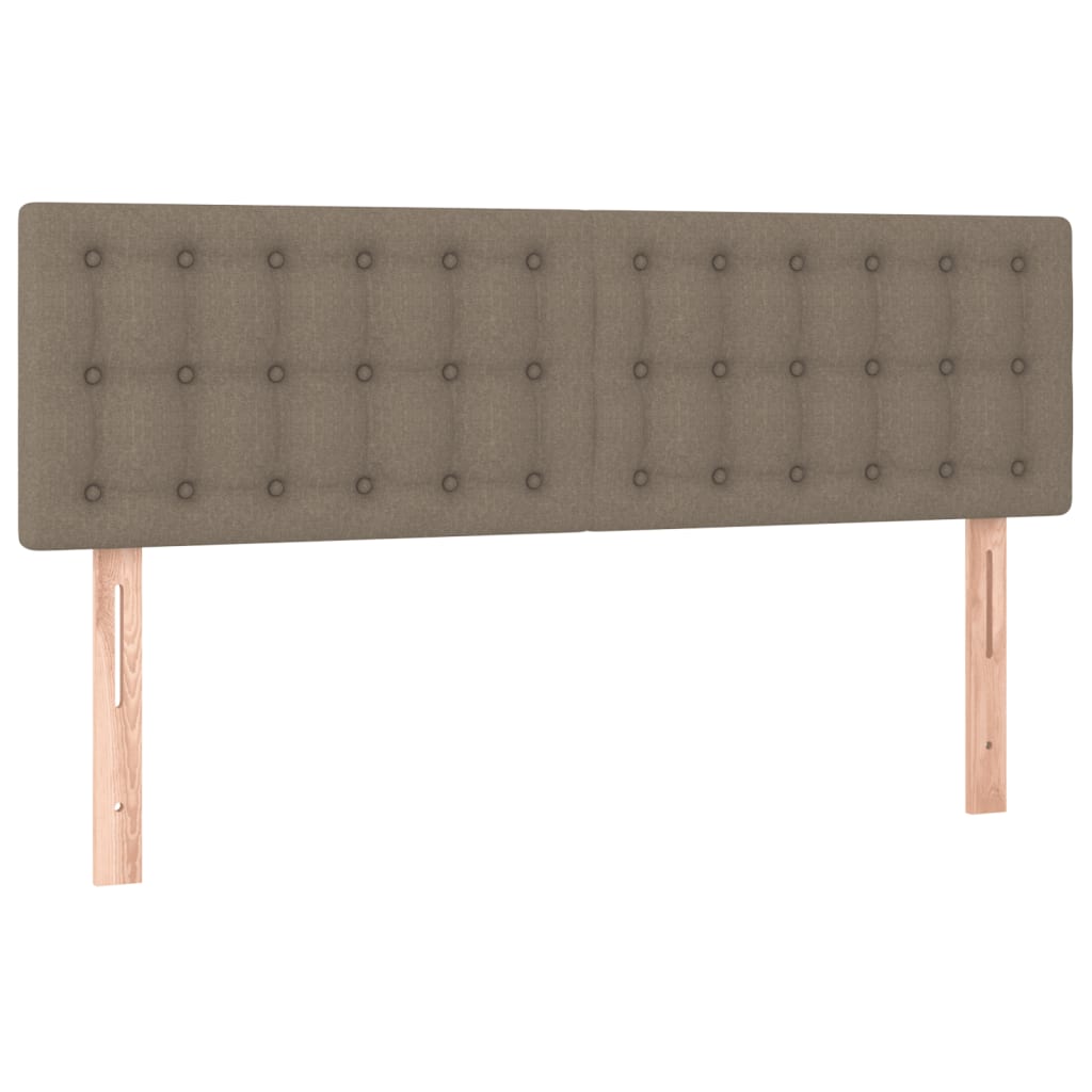 Sommier à lattes de lit avec matelas Taupe 140x190 cm Tissu - XIOS