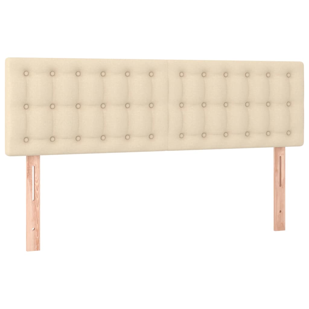 Sommier à lattes de lit avec matelas Crème 140x190 cm Tissu - XIOS