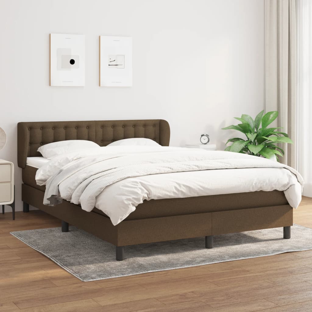 Sommier à lattes de lit avec matelas Marron foncé 140x200 cm - XIOS