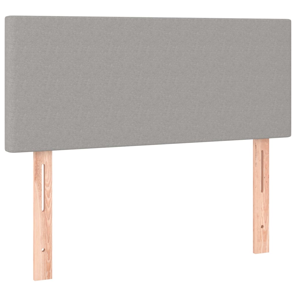 Sommier à lattes de lit et matelas Gris clair 90x190 cm Tissu - XIOS
