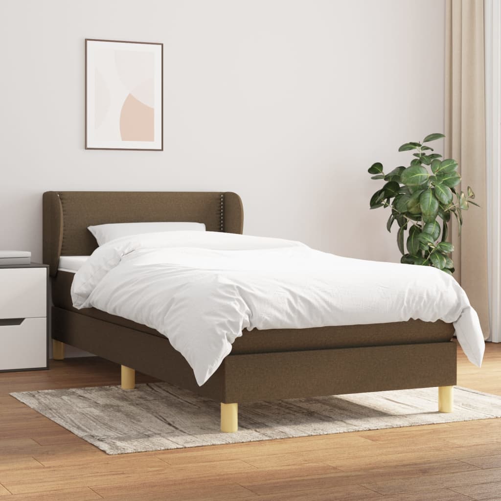 Sommier à lattes de lit avec matelas Marron foncé 100x200 cm - XIOS