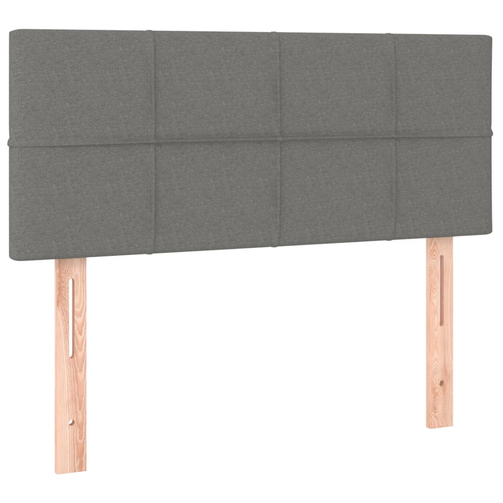 Sommier à lattes de lit avec matelas Gris foncé 100x200cm Tissu - XIOS