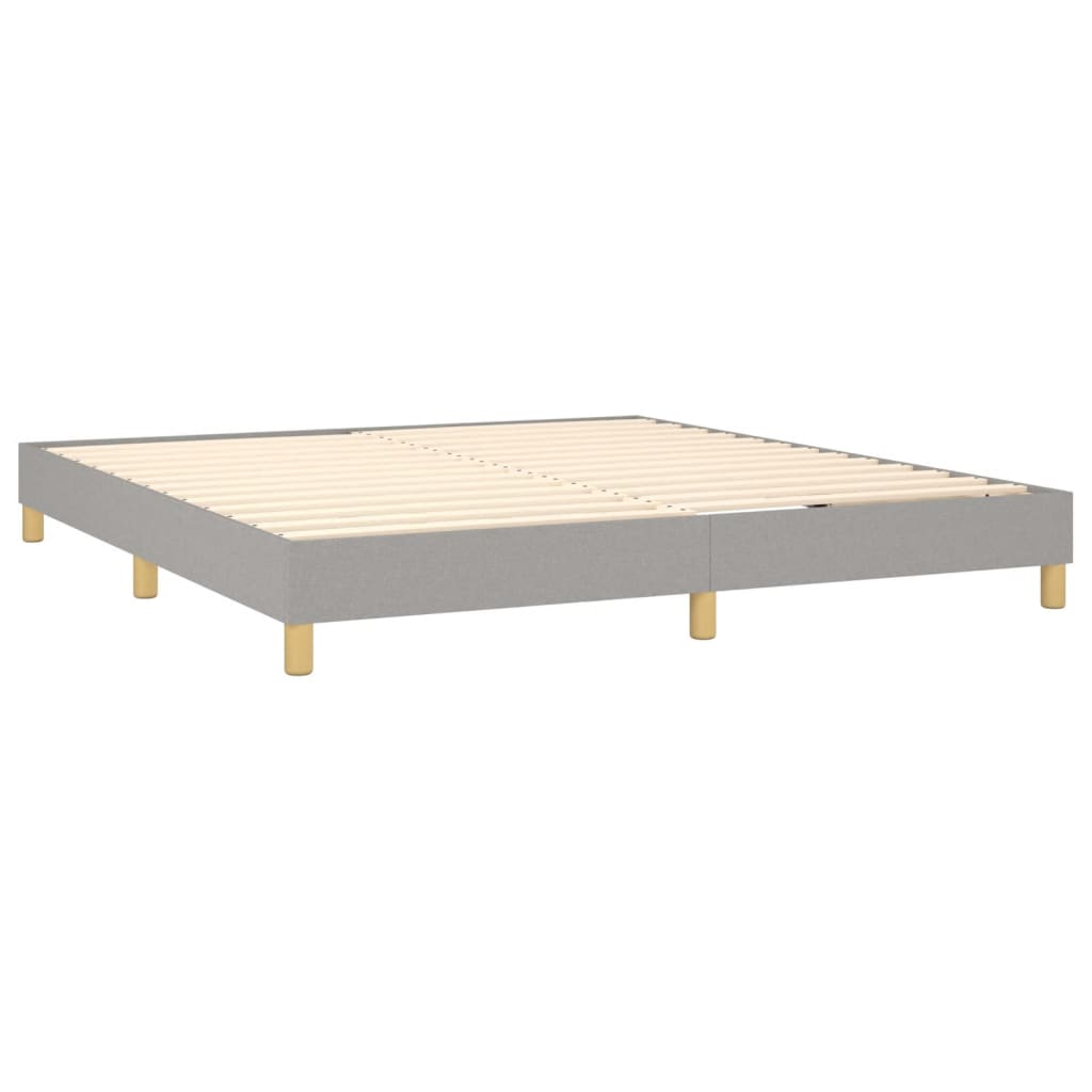 Sommier à lattes de lit avec matelas Gris clair 160x200cm Tissu - XIOS