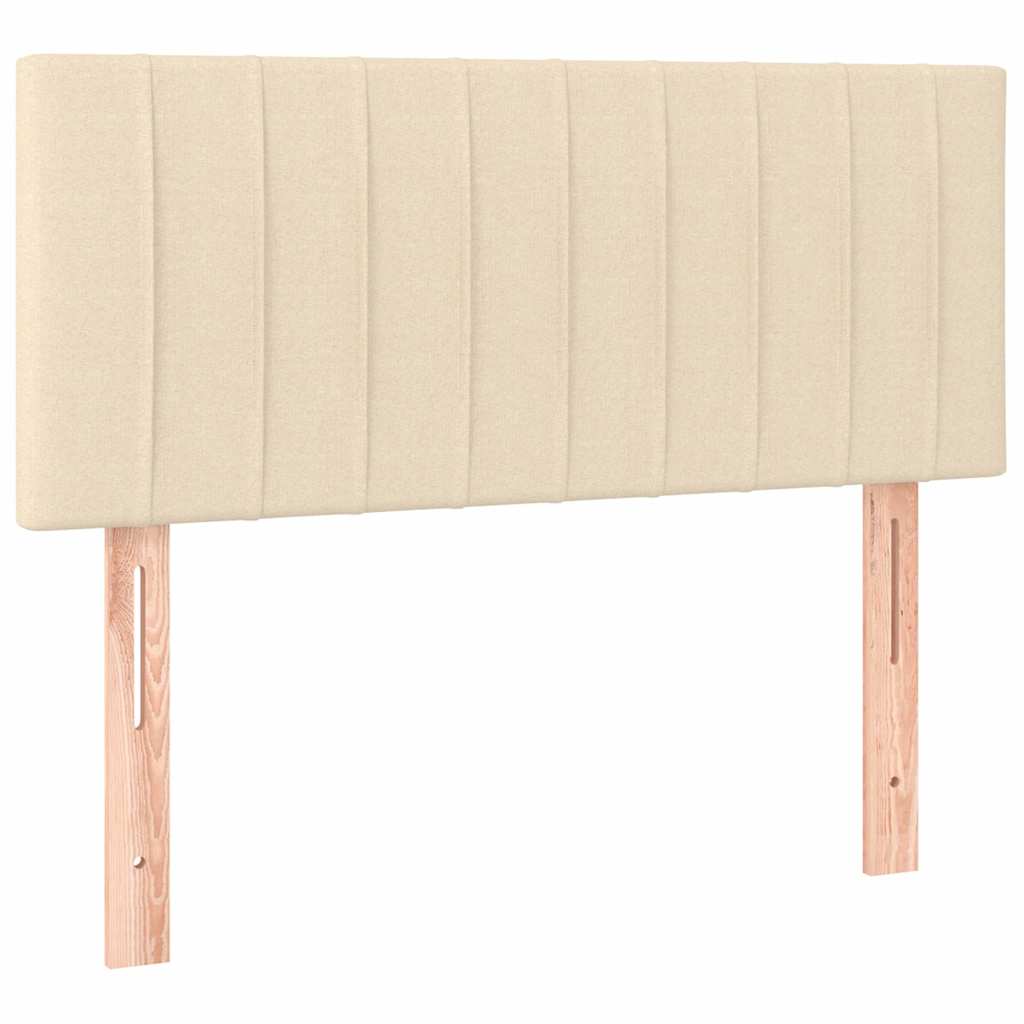 Sommier à lattes de lit avec matelas Crème 90x200 cm Tissu - XIOS