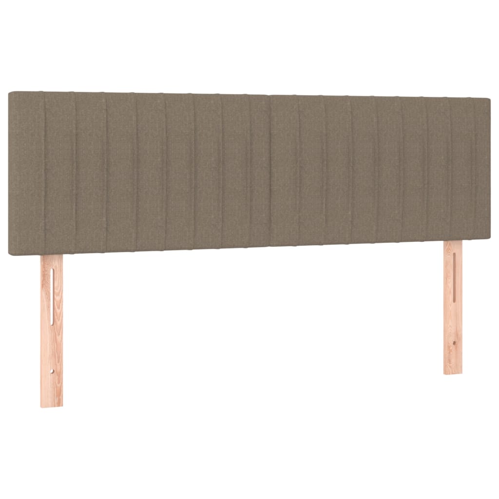 Sommier à lattes de lit avec matelas Taupe 140x190 cm Tissu - XIOS