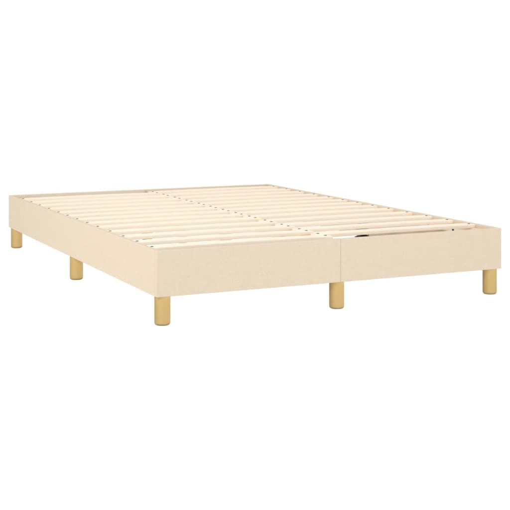 Sommier à lattes de lit avec matelas Crème 140x200 cm Tissu - XIOS