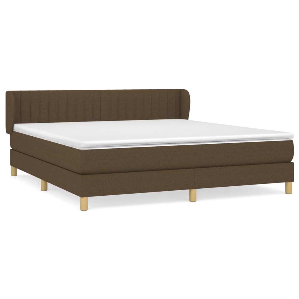 Sommier à lattes de lit avec matelas Marron foncé 180x200 cm - XIOS