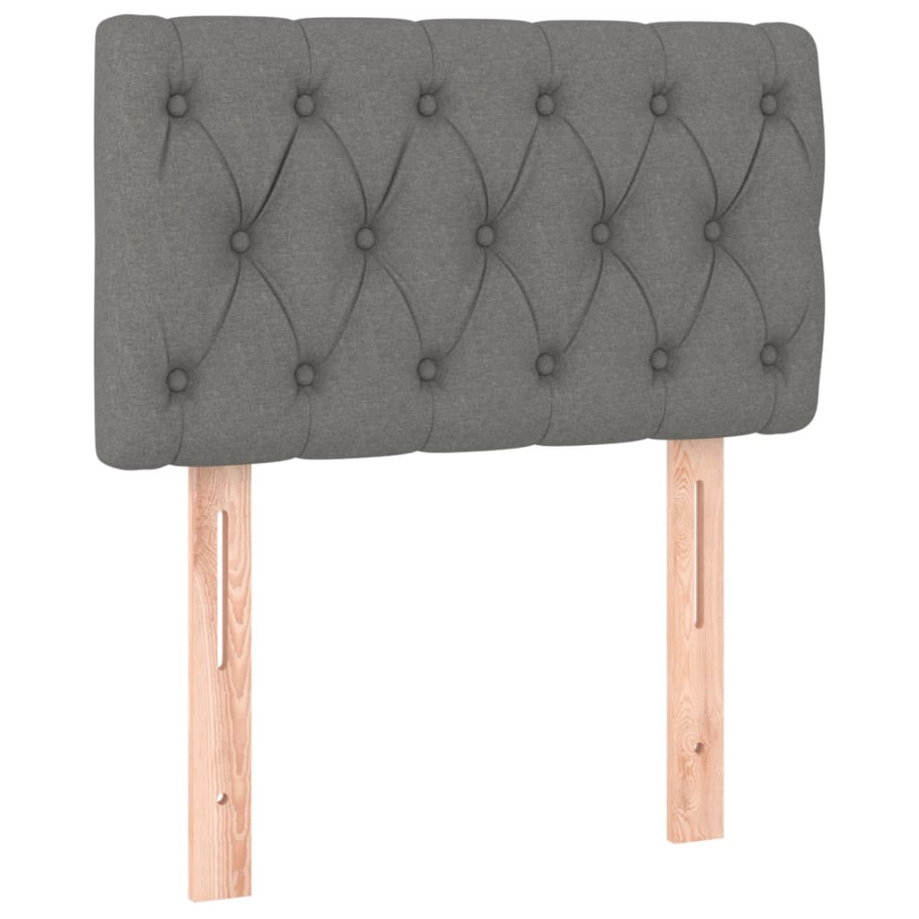 Sommier à lattes de lit avec matelas Gris foncé 80x200 cm Tissu - XIOS