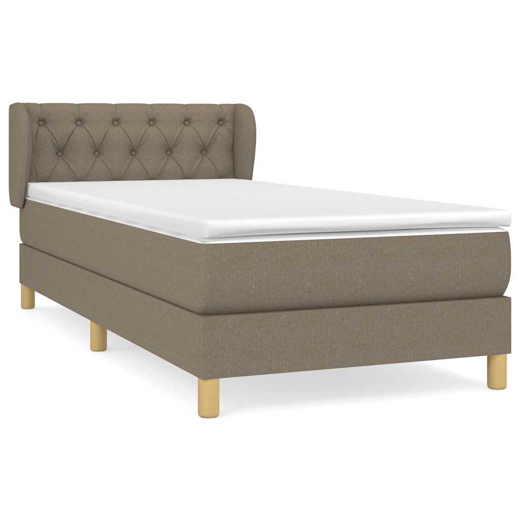 Sommier à lattes de lit avec matelas Taupe 80x200 cm Tissu