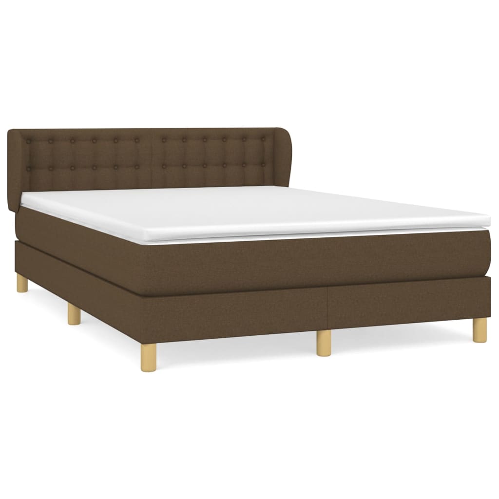Sommier à lattes de lit avec matelas Marron foncé 140x190 cm - XIOS