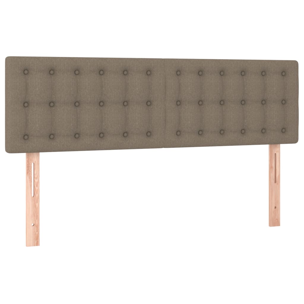 Sommier à lattes de lit avec matelas Taupe 140x190 cm Tissu - XIOS