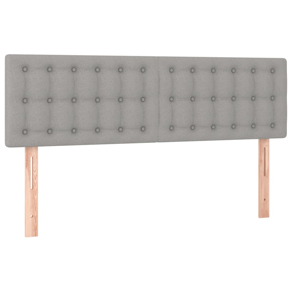 Sommier à lattes de lit avec matelas Gris clair 140x200cm Tissu - XIOS