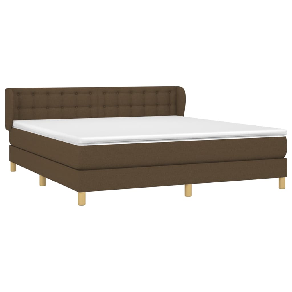 Sommier à lattes de lit avec matelas Marron foncé 180x200 cm - XIOS