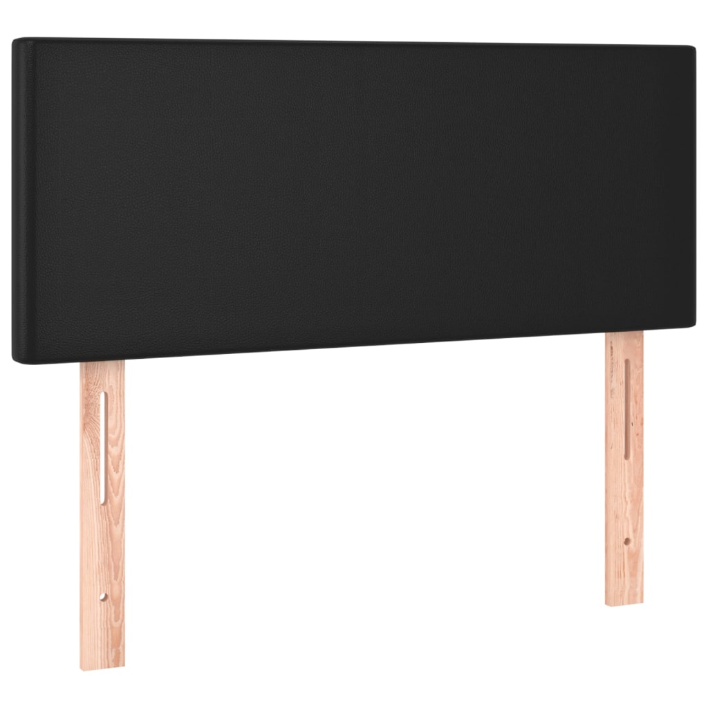 Sommier à lattes de lit avec matelas Noir 90x200 cm Similicuir - XIOS