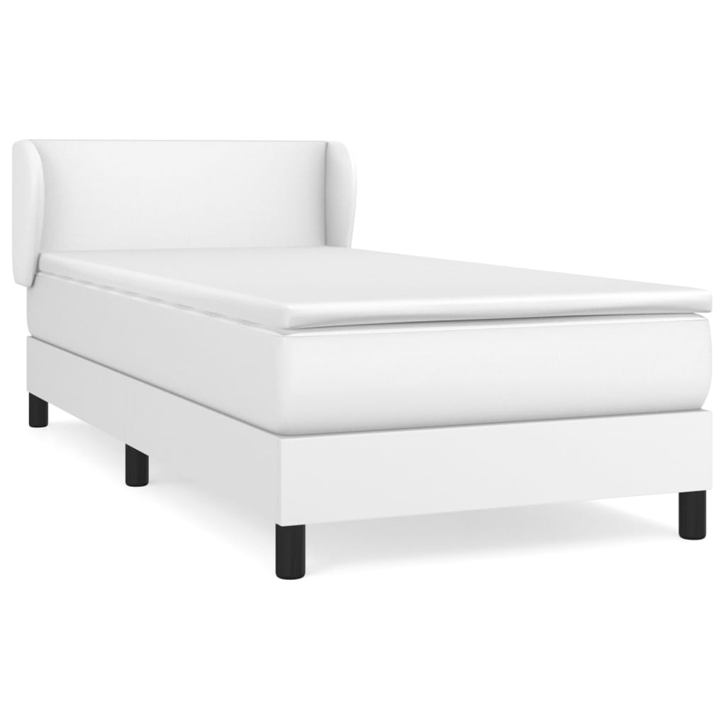 Sommier à lattes de lit avec matelas Blanc 90x200 cm Similicuir - XIOS
