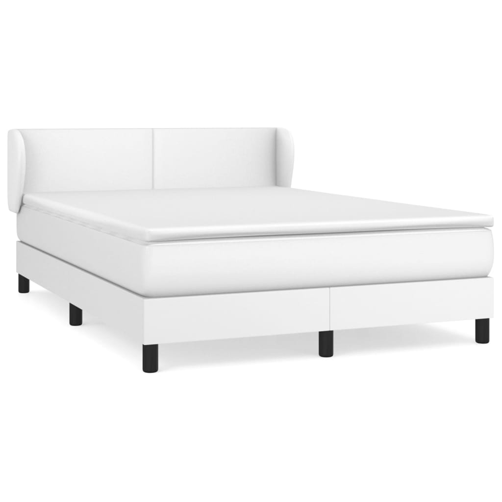 Sommier à lattes de lit avec matelas Blanc 140x190cm Similicuir - XIOS