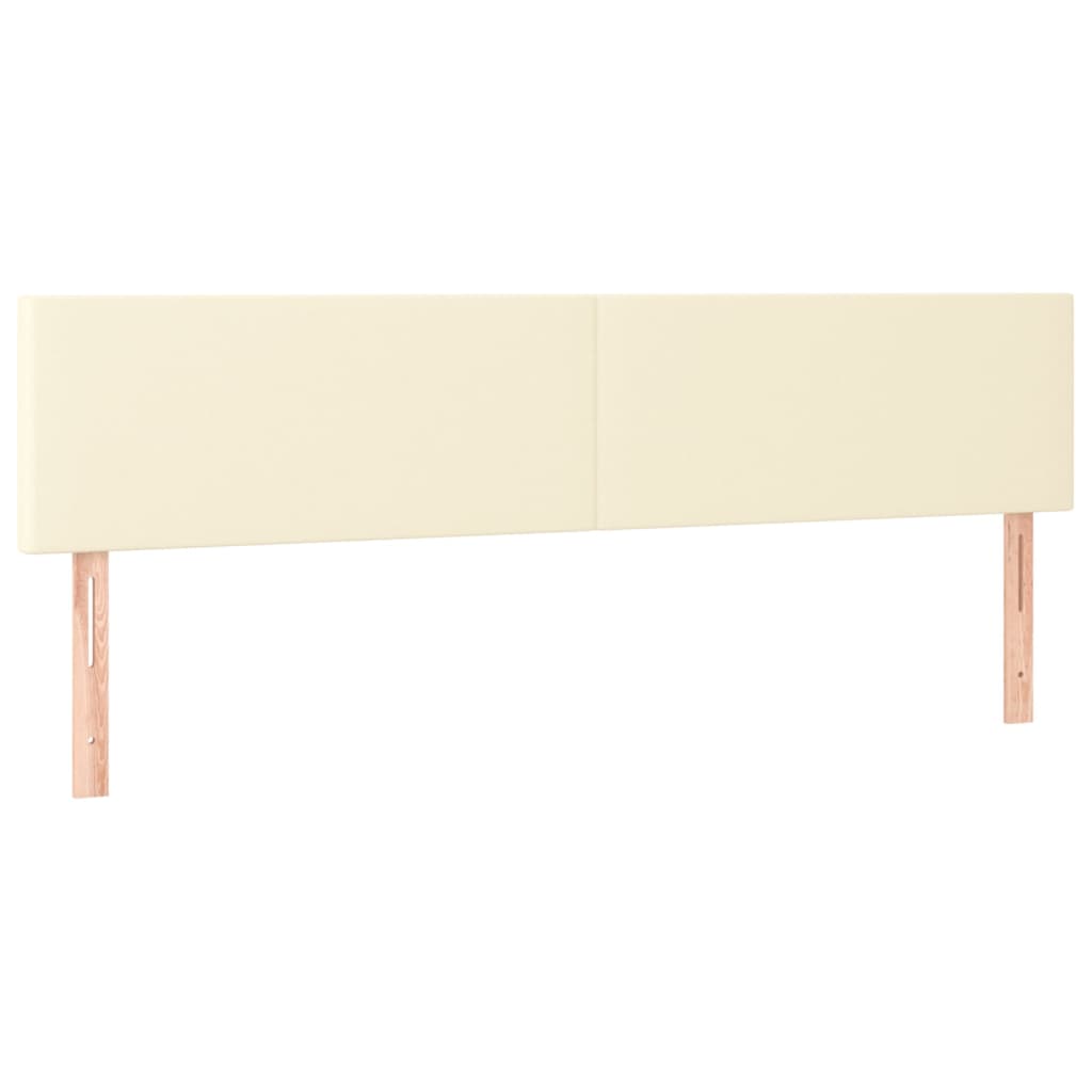 Sommier à lattes de lit avec matelas Crème 160x200cm Similicuir - XIOS