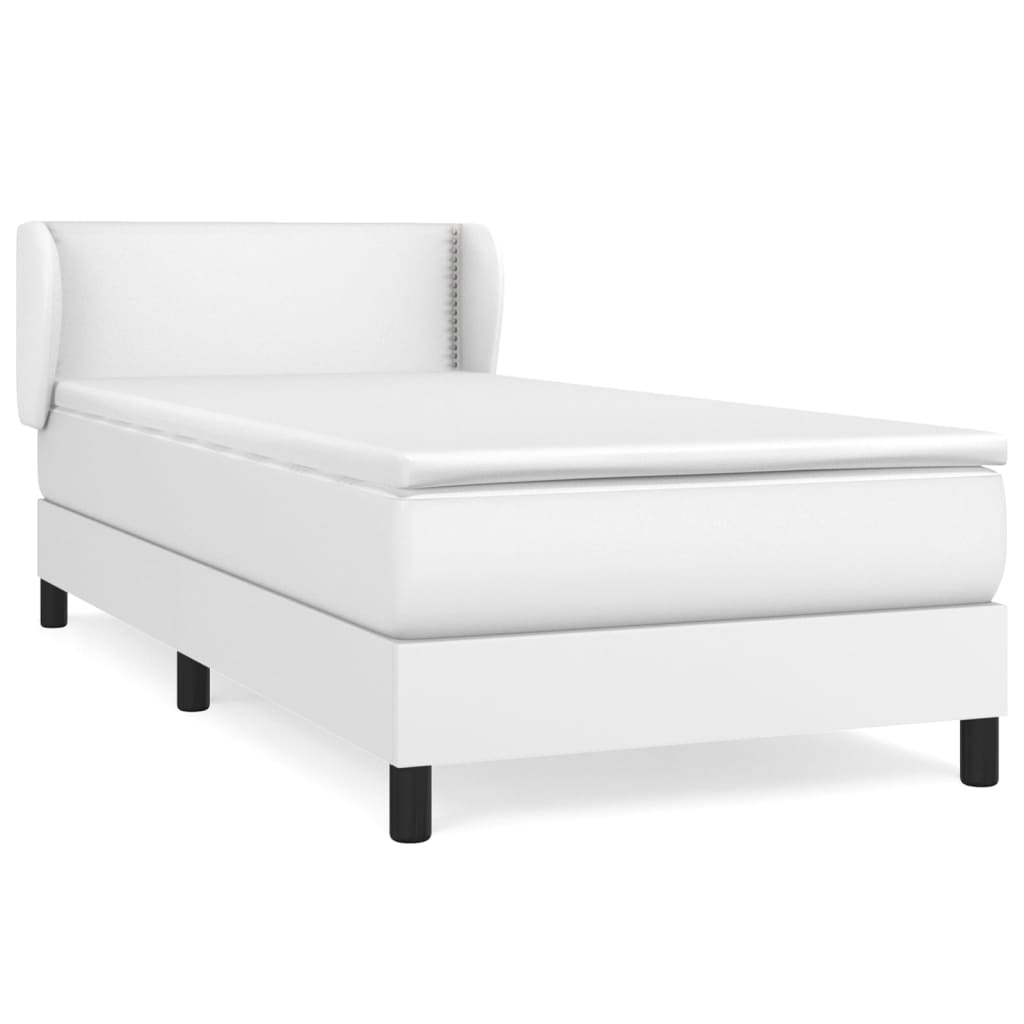 Sommier à lattes de lit avec matelas Blanc 100x200cm Similicuir - XIOS